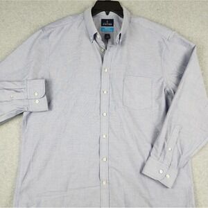 Stafford Button Down Shirt Mens XL Blue Coolmax Regular Fit Oxford Long Sleeve